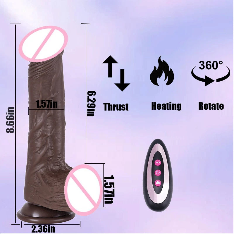 Realistic Large Dildo Vibrator Penis Telescopic Swing Heating Silicone Dildos for Women Remote Control Vibrators Sex Toys