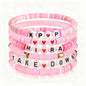 6pcs Korean Pop K-Pop Bracelet Set Multicolor Kpop Group Lettering Jewelry Durable Fan Accessory Concert Cosplay Birthday Gift
