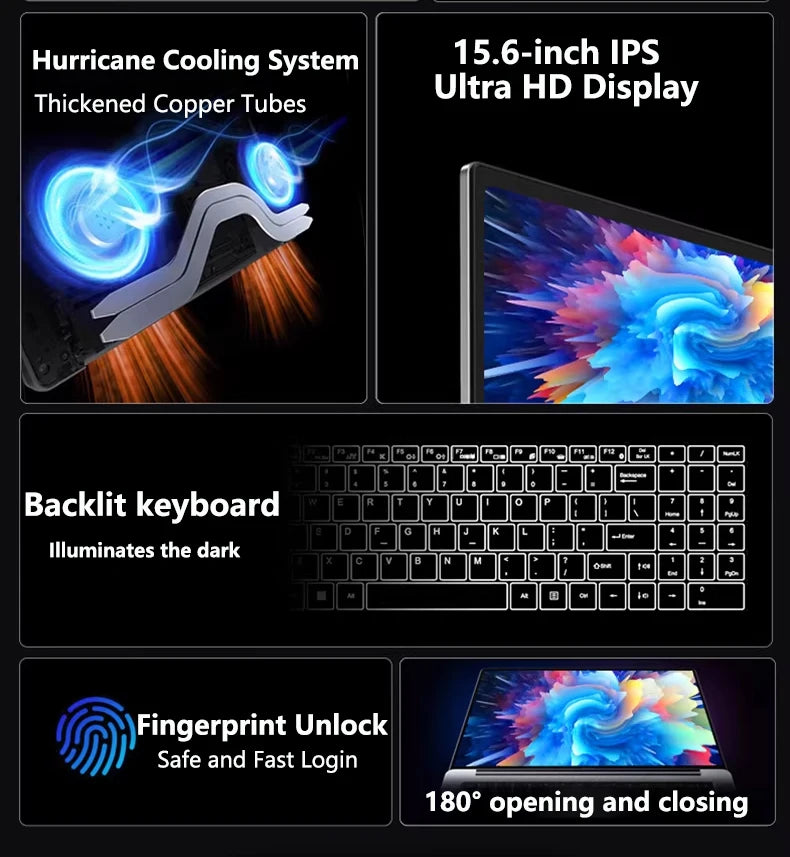 2026 LENO 15.6" Laptop Windows 11 32GB 2TB Intel Core i9 9900 1920*1080 HD Gaming Computer PC Gamer office Ultra Slim Notebook