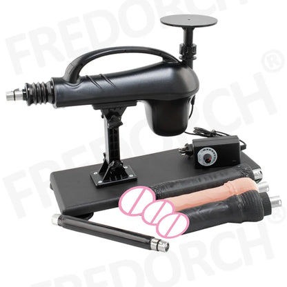 FREDORCH Sex Machines More Attachment Masturbating Pumping Sex Gun Adjustable with Dildo Couples Sex Toy Love Machine for Couple