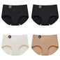 Falllsweet 4Pcs/Set Seamless Silk Briefs For Women Mulberry Silk Panties Comfortable Underpants Soft Lightweight Underwear M-2XL