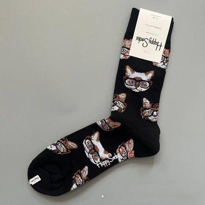 Cotton Happy Socks Men's Classic Crew Sock Shoe Size 10 - 13 Soft