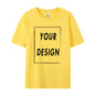 180g Custom Women Men Customised Printed 100% Cotton Short Sleeve Your Logo Photo Brand Text Tee Personalize Graphic Clothing