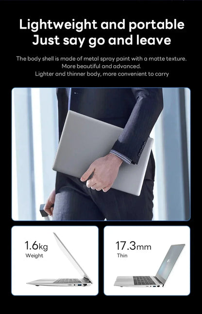 2026 New 14.1' Ultra Slim Laptop 16GB RAM 1/2TB SSD Windows 11 Pro Core I9-10980HK Notebook HD Games Office Study Computer
