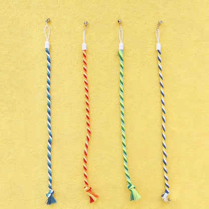 4PCS Cat Wand Toy Replacement Heads Colorful Cotton Ropes for Cat Stick Teaser Wand Interactive Cat Toy