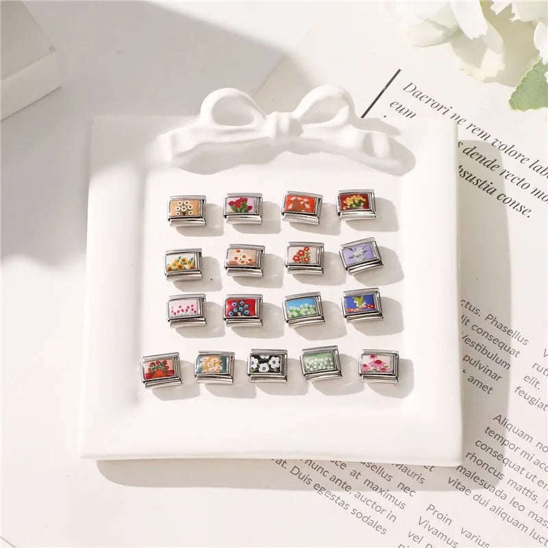 Wholesale Cute Animal Swimming Dogs Cats Sheep Charm Bracelet Fit 9mm Bracelet Stainless Steel Italian Links Making DIY Jewelrys
