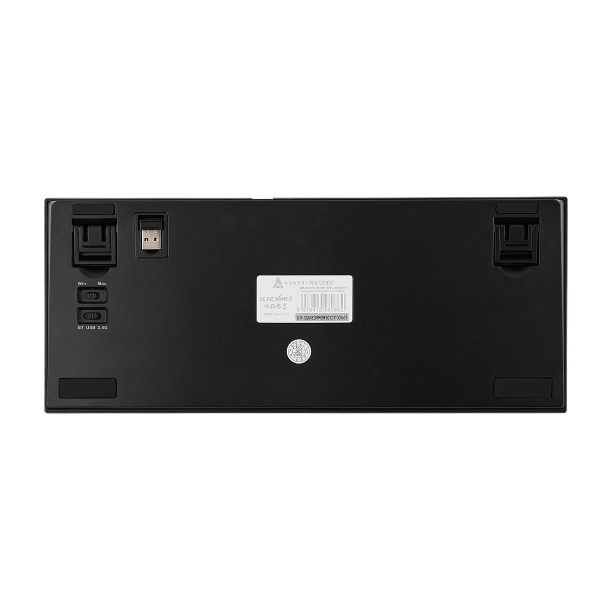 Ajazz AK820 Pro 75% Gasket-mounted Bluetooth 5.1/2.4G Wireless & Wired Mechanical Keyboard with TFT Screen for Gaming