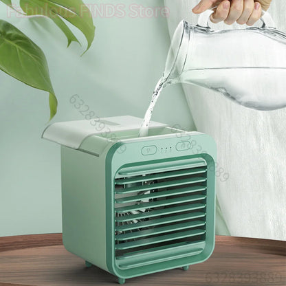 New Portable USB Chargeable Mini 3 Gear Air Conditioner Cooler Fan Air Conditioner Air Cooling Fan Office Desktop Fan
