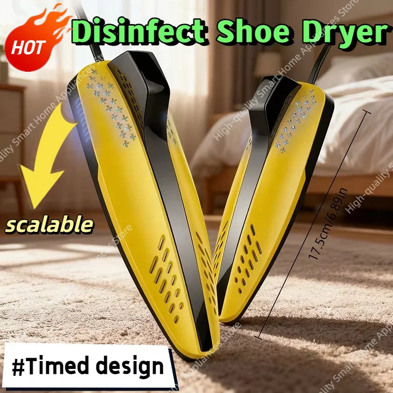 Shoe Dryers UV Sterilization Dehumidify Timer-controlled Shoe Rack Heater Deodorizer Scalable Quick Drying Shoe Dryer 2026