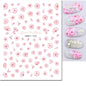 3d Nail Art Decals Watercolor Florals Purple Green Pink Flowers Leafs Fruit Adhesive Sliders Nail Stickers For Manicure