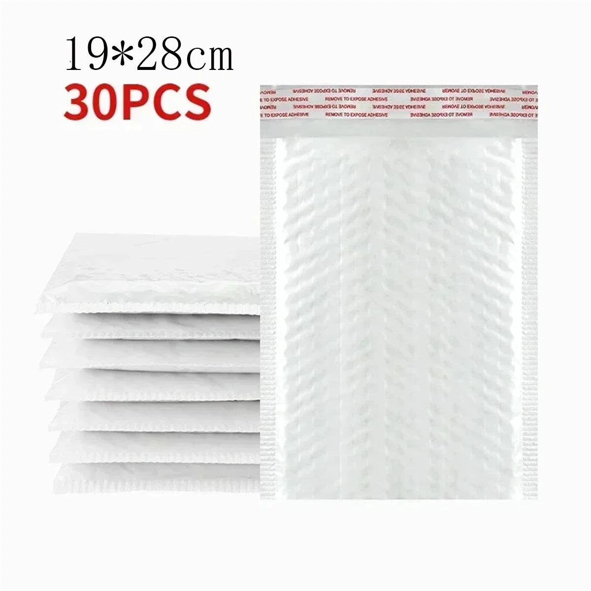 10-50Pcs Bubble Envelopes White Foam Shipping Bags Poly Bubble Mailers Pad Self Seal Packing Bags for Magazine 11cm 15cm 23cm