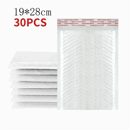 10-50Pcs Bubble Envelopes White Foam Shipping Bags Poly Bubble Mailers Pad Self Seal Packing Bags for Magazine 11cm 15cm 23cm