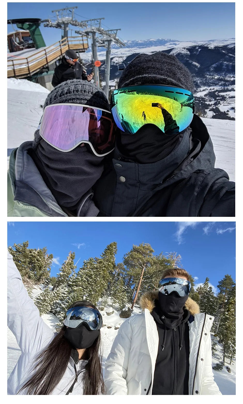NATFIRE Ski Goggles Double Layers Anti-fog UV400 Snowboard Snow Goggles Snowmobile Glasses Eyewear Outdoor Sport Skiing Googles