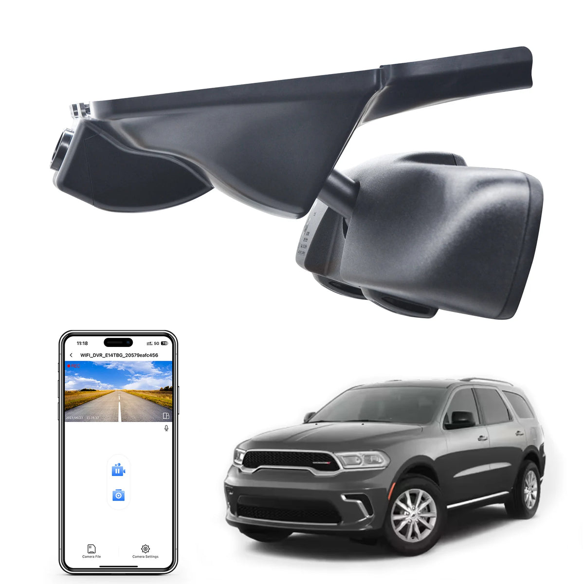 Mangoal Dash Cam 4K For Dodge Durango Dash Car Camera 2016-2026 GPS WiFi & App IMX 335 STARVIS Sensor Plug and Play DashCam