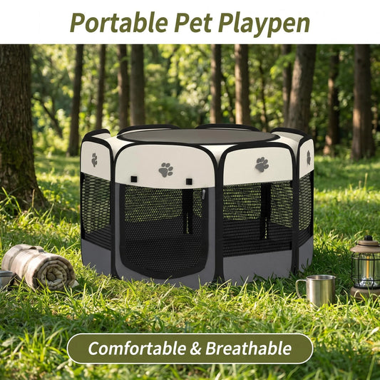 Laptop Folding Fence For Home animals Breathable Oxford fabric Curtain For dogs And cats Puppy Indoor Outdoor Kitten Box Scratch-proof network 3 measures suitable for small and medium-sized animals.