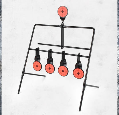 zlangsports Rotating Metal Target Stand 4+1 Shooting Training Iron Targets for Airsoft, Air Rifle, Air Pistol