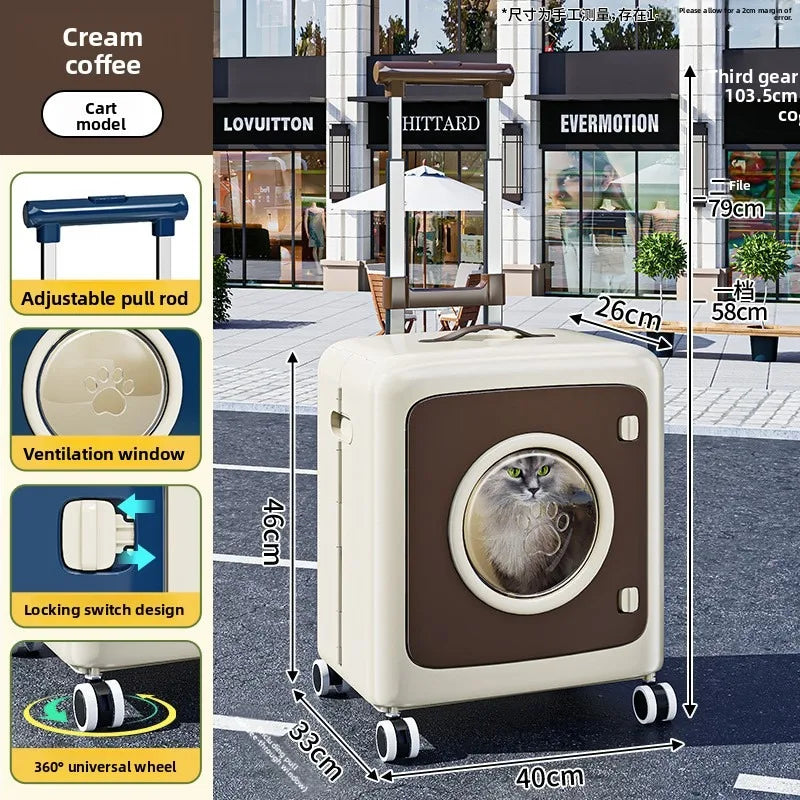 Pet Stroller for Small and Medium Dogs, Lightweight Foldable Travel Carrier, Anti-Stress Airline Approved Crate, Telescopic Suit