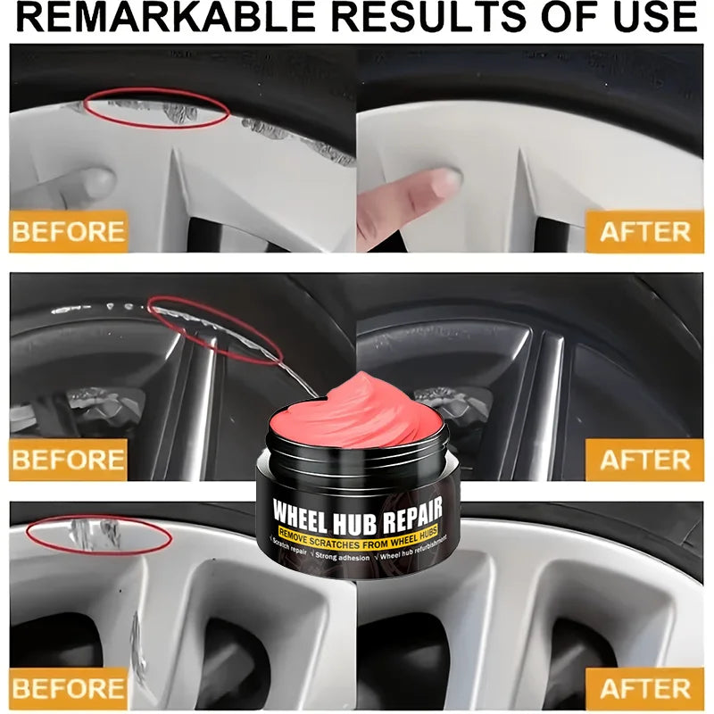 Wheel Rim Repair Kit – Alloy Wheel Scratch Repair And Surface Restoration Kit, Easy Solution for Fixing Scratches, Curb Damage A