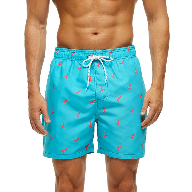 3D Print Flamingo Sports Quick-dry Breathable Men Women Pants Outdoor Casual Vacation Beach Hawaiian Sea Surfing Shorts Summer