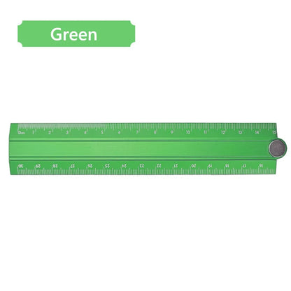 30cm Folding Ruler Drawing Measuirng Tool Aluminum Alloy Straight Ruler Multifunctional Metal Ruler School Office Supplies