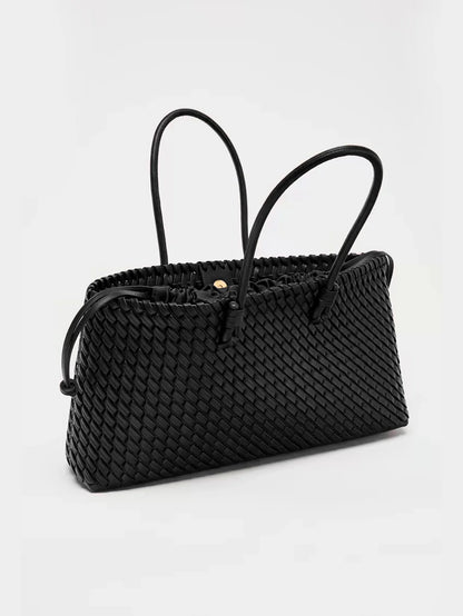 2025 new niche commuting woven hand-held shoulder bag, fashionable and versatile, super large capacity tote bag