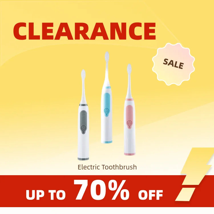 Clearance_Jianpai Sonic Electric Toothbrush for Men and Women Adult Household Non Rechargeable Soft Hair IPX6 Waterproof_Continu