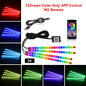 Car Interior Light Ambient Light with USB Cigarette Decorative Lamps RGB Car Footwell Light with Remote/Voice Control