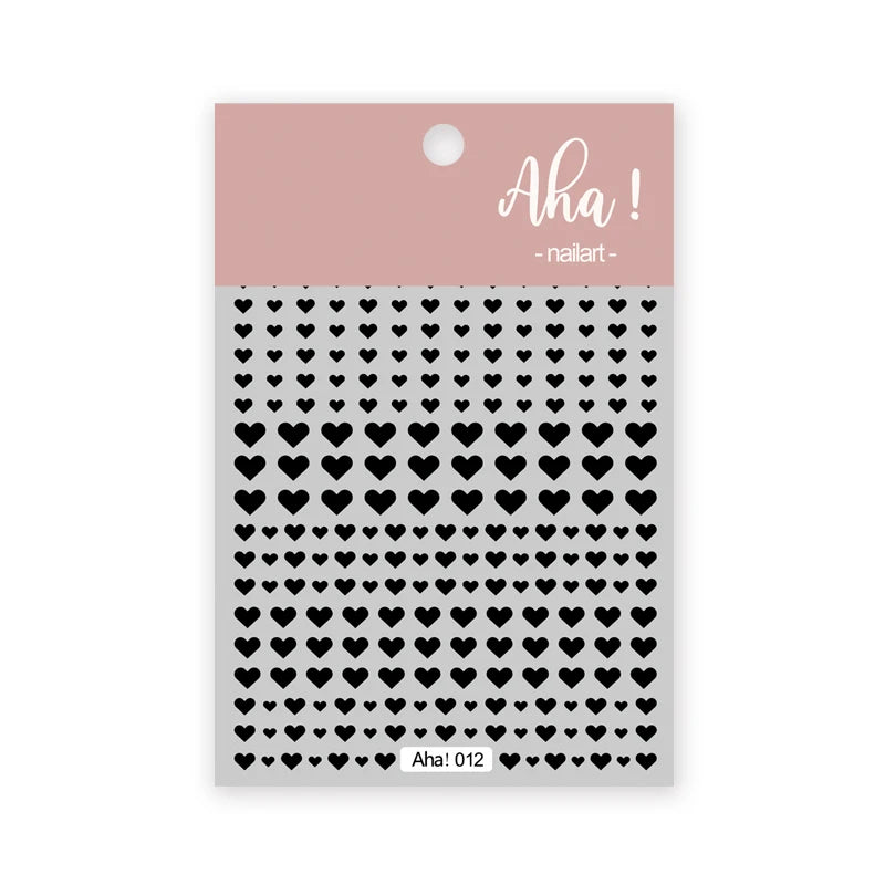 White Bloom Translucent Hollow Butterfly Heart Nail Sticker Press on Nails Decals Hollow Heart Star Moon Shape Sticker Sliders
