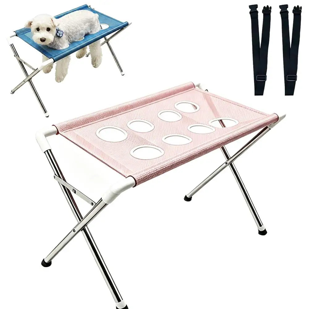 Breathable Mesh Pet Bath Stand Foldable Cat And Dog Bath Table Small Pet Bath Labor-saving Support Frame ﻿
