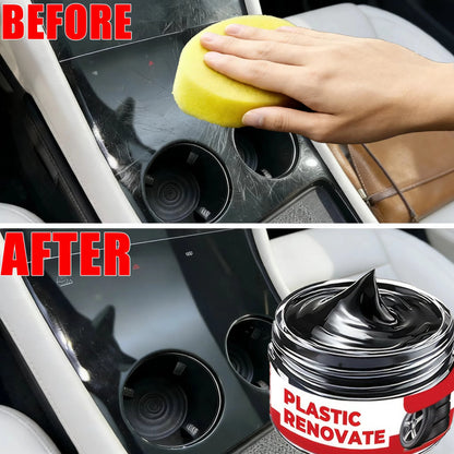 Car Interior Scratch Repair Paste Tire Shine Restoration of Black Interior and Dashboard Plastic Surfaces