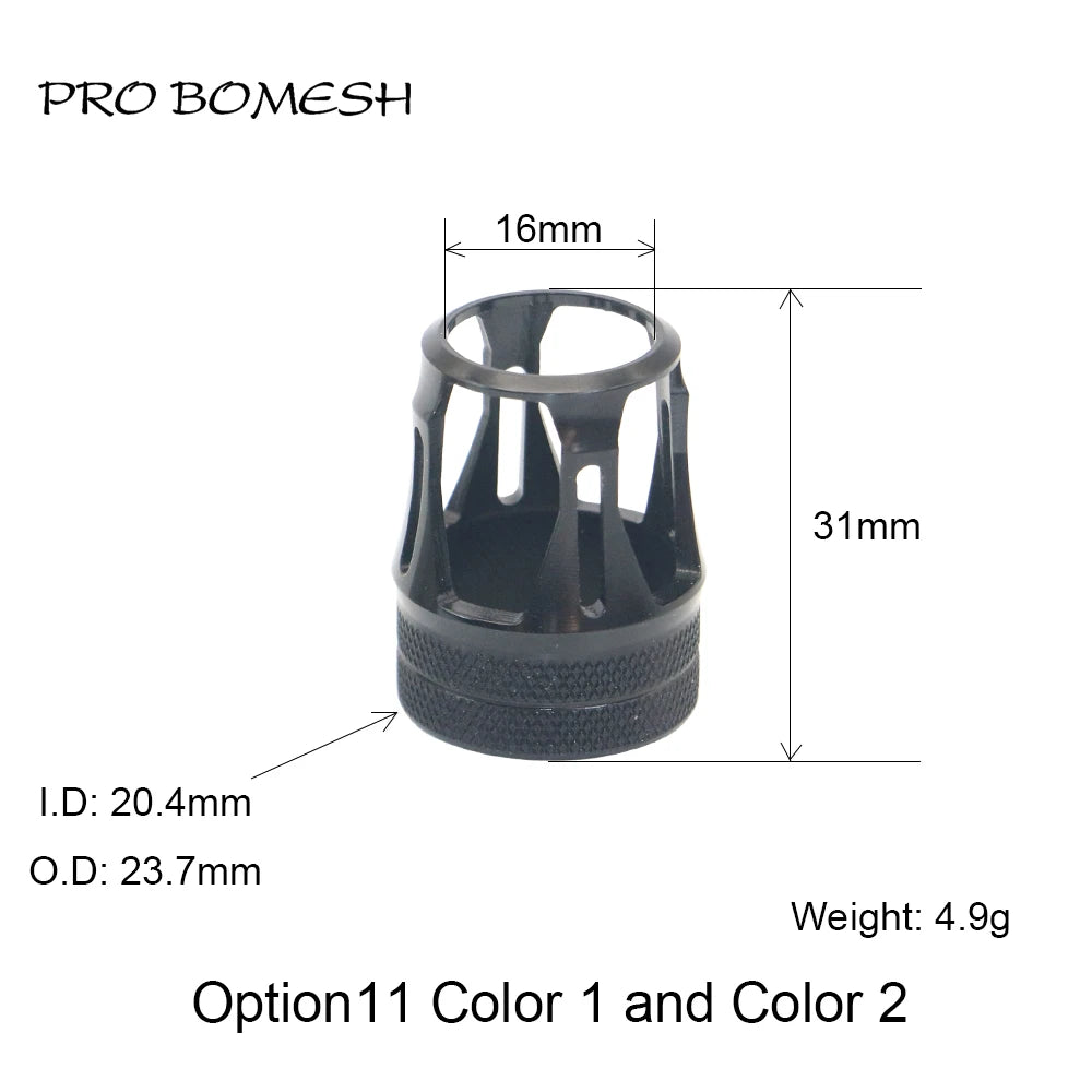 Pro Bomesh Aluminum Locking Nutt Fishing Reel Seat Decorative Trim Part DIY Fishing Rod Component Accessory