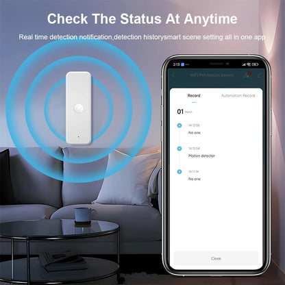 Tuya WiFI Motion Sensor PIR Smart Human Body Home Burglar Sensor APP Remote Control Smart Life For Smart Home Work With Alexa