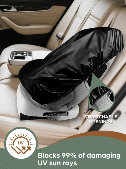 Universal Baby Car Seat Sun Shade, Blocks UV Rays & Reduces Heat for Cooler Rides