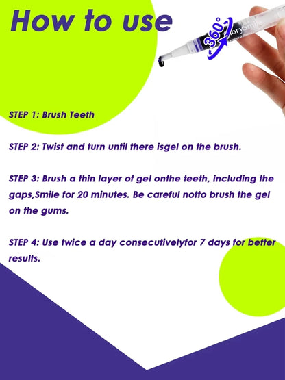Magical Purple Teeth Whitening Pen Freshing Breath Oral  Deep Cleaning Stain Removal Dentifrice Teeth Cleaning Essence Oral Care