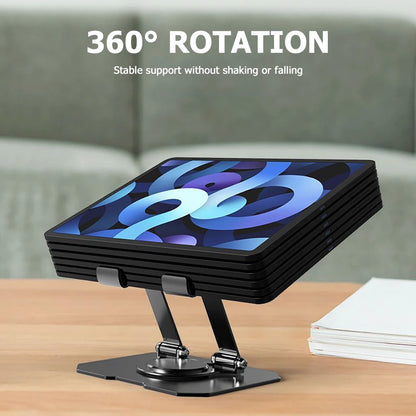 360° Rotatable Tablet Stand Adjustable Foldable Desktop Stand Holder Compatible For 4.7-10 Inch Ipad Pro/Air/Min Tablet Phone