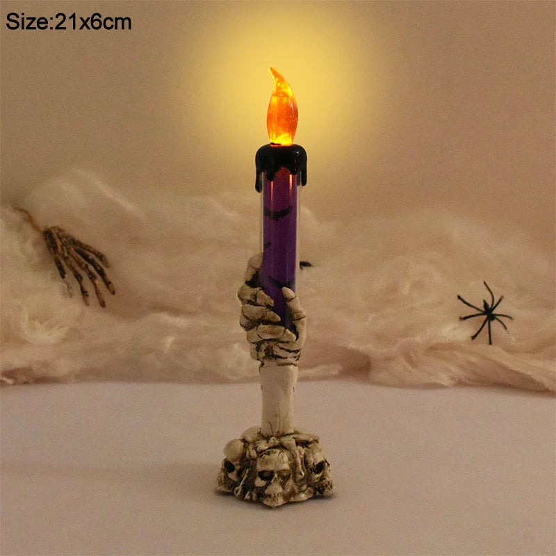 Halloween Led Candles Skeleton Ghost Hands LED Light Happy Halloween Party Home Decoration Supplies Haunted House Horror Props