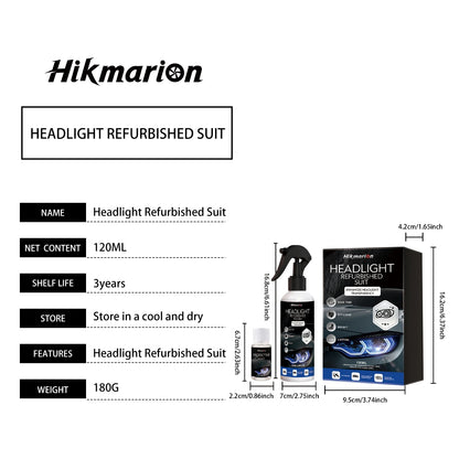 Car Headlights Restoration Kit Repair Scratches Restore Clarity-Car Lens Remover Oxidation Headlight Refurbish Tool Polish Spray