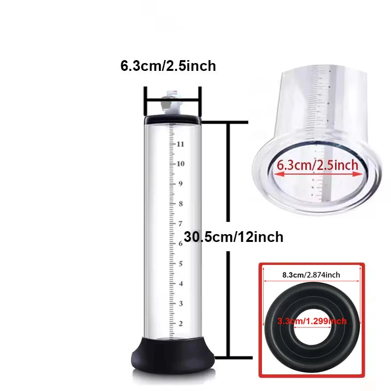 Electric Acrylic Penis Pump Vacuum Pump For Penis Male Penis Enlargement Pump  Penile Training Extender Cock Dick Pump For Men
