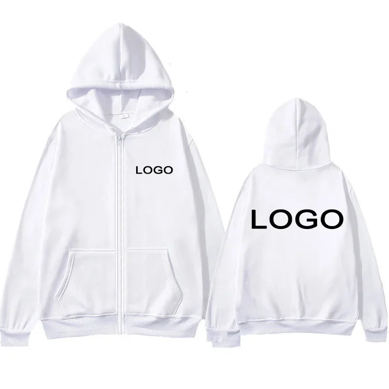 Customized Printed Zipper Hoodies Men Fashion Long Sleeve Zipper Up Sweatshirts Women Casual Personality Hoody Pullover Sudadera