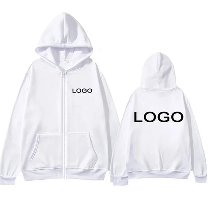 Customized Printed Zipper Hoodies Men Fashion Long Sleeve Zipper Up Sweatshirts Women Casual Personality Hoody Pullover Sudadera