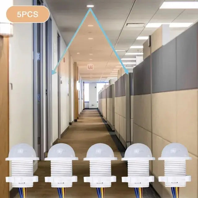 1/2/5PCS Smart PIR Sensor Detector Switch Human Body Infrared Auto On Off Light 110V 220V For LED Lamp Ceiling Light Panel Light