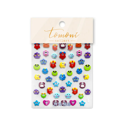 Line Flower Powder Blusher Love Heart High Quality Jelly Series Adhesive Nail Sticker Nail Art Decoration Decals Design T-2830
