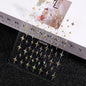 3D Laser Silver/Rose Gold Hollow Cross Star Nail Art Stickers Design Self-Adhesive Hollow Cross Star Nail/Body Art Decor Sticker