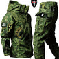 New Men's Winter Jacket Tactical  Sets Fleeced Sharkskin Windproof Waterproof Padding Suits Paintball Uniform Pockets Camo