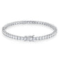 100% S925 Sterling Silver 2-6mm Real Moissanite Tennis Bracelet for Women Wedding Jewelry Christmas Exquisite Gift