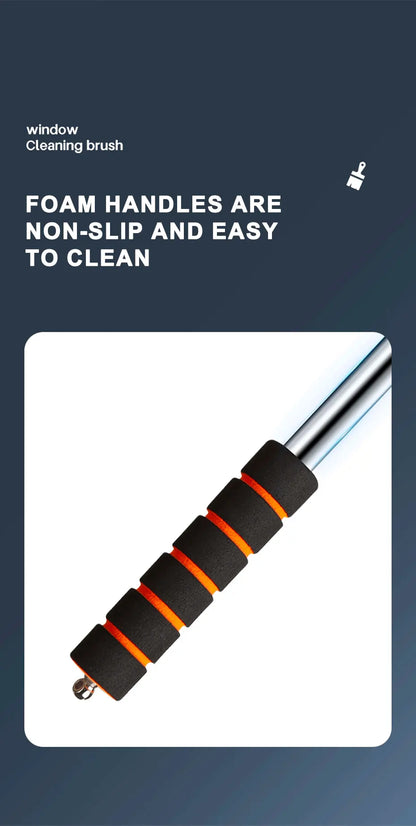 SEAMETAL Car Windshield Glass Cleaner Microfiber Car Window Cleaning Brush Extendable Handle Interior Exterior Car Wash Tools