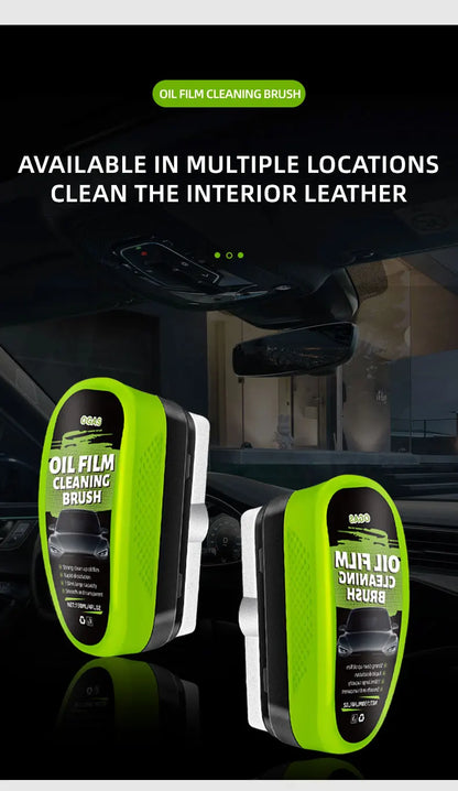 OGAS Automotive Car Glass Oil Film Cleaning Brush,150ml Glass Oil Film Remover for Car Window,Windshield Brush For Car Care