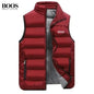 Men's Embroidery Brand High Quality Warm Vest Vest, Autumn and Winter Luxury Fashion Brand, Sleeveless Outdoor Windproof Jacket