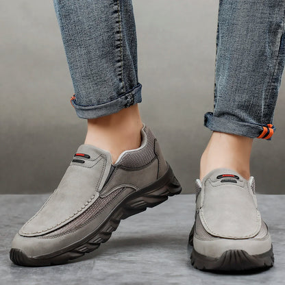 Men Leather Casual Shoes Breathable Loafers Men Sneakers 2024 New Male Comfortable Leather Flat Footwear Sneakers Men Shoes