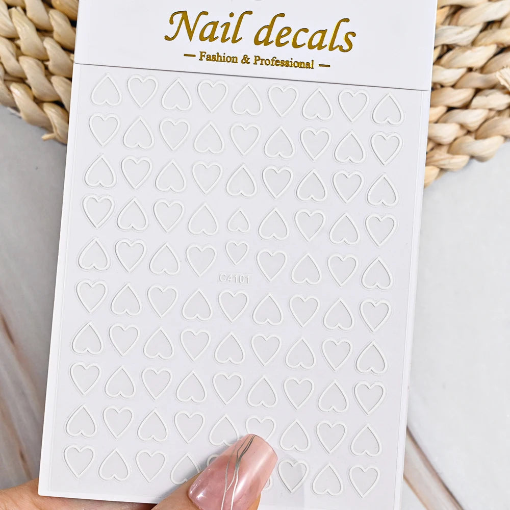 3D Metal Silver Flame Nails Stickers Gold Bronzing Stripe Lines Sliders Design Manicure French Nail Art Decoration Decal #Y2K